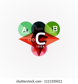 Banner de opções de infográfico de vetor, design de estilo de papel. Ilustração vetorial para layout de fluxo de trabalho, diagrama, opções de número, opções de passo acima, modelo de conceito da Web