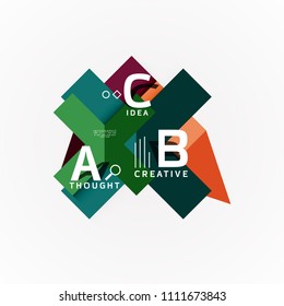Vector infographic options banner, paper style design. Vector illustration for workflow layout, diagram, step options, web concept template