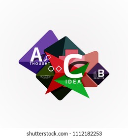 Vector infographic options banner, paper style design. Vector illustration for workflow layout, diagram, number options, step up options, web concept template