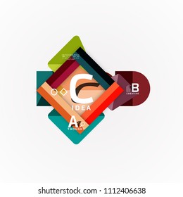 Banner de opciones de infografía vectorial, diseño de estilo de papel. Ilustración vectorial para diseño de flujo de trabajo, diagrama, opciones de número, opciones de paso, plantilla de concepto web