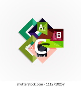 Vector infographic options banner, paper style design. Vector illustration for workflow layout, diagram, number options, step up options, web concept template