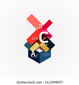 Vector infographic options banner, paper style design. Vector illustration for workflow layout, diagram, number options, step up options, web concept template