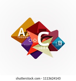 Vector infographic options banner, paper style design. Vector illustration for workflow layout, diagram, number options, step up options, web concept template