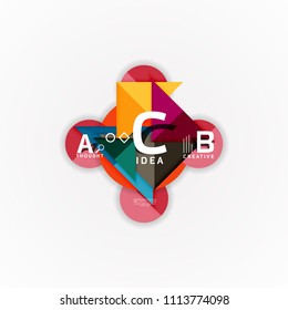 Vector infographic options banner, paper style design. Vector illustration for workflow layout, diagram, number options, step up options, web concept template
