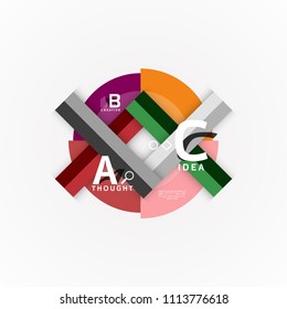 Vektorgrafik Optionen Banner, Papier Stil Design. Vektorgrafik für das Workflow-Layout, Diagramm, Zahlenoptionen, Optionen zum Aufheben, Vorlage für Webkonzepte