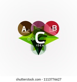 Vektorgrafik Optionen Banner, Papier Stil Design. Vektorgrafik für das Workflow-Layout, Diagramm, Zahlenoptionen, Optionen zum Aufheben, Vorlage für Webkonzepte