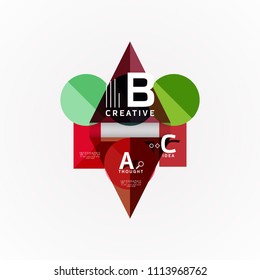 Banner de opciones de infografía vectorial, diseño de estilo de papel. Ilustración vectorial para diseño de flujo de trabajo, diagrama, opciones de número, opciones de paso, plantilla de concepto web