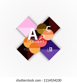 Vector infographic options banner, paper style design. Vector illustration for workflow layout, diagram, number options, step up options, web concept template