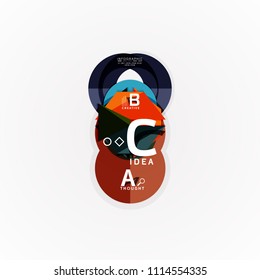 Vector infographic options banner, paper style design. Vector illustration for workflow layout, diagram, number options, step up options, web concept template
