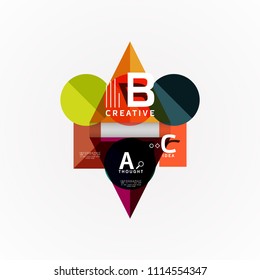 Vector infographic options banner, paper style design. Vector illustration for workflow layout, diagram, number options, step up options, web concept template