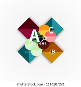 Vektorgrafik Optionen Banner, Papier Stil Design. Vektorgrafik für das Workflow-Layout, Diagramm, Zahlenoptionen, Optionen zum Aufheben, Vorlage für Webkonzepte
