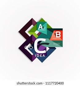 Vector infographic options banner, paper style design. Vector illustration for workflow layout, diagram, number options, step up options, web concept template