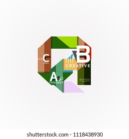 Banner de opciones de infografía vectorial, diseño de estilo de papel. Ilustración vectorial para diseño de flujo de trabajo, diagrama, opciones de número, opciones de paso, plantilla de concepto web