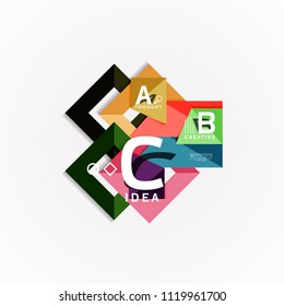 Vector infographic options banner, paper style design. Vector illustration for workflow layout, diagram, number options, step up options, web concept template