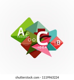 Vector infographic options banner, paper style design. Vector illustration for workflow layout, diagram, number options, step up options, web concept template
