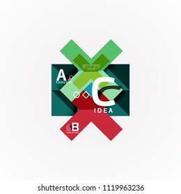 Vector infographic options banner, paper style design. Vector illustration for workflow layout, diagram, number options, step up options, web concept template