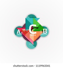Vector infographic options banner, paper style design. Vector illustration for workflow layout, diagram, number options, step up options, web concept template