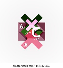 Banner de opciones de infografía vectorial, diseño de estilo de papel. Ilustración vectorial para diseño de flujo de trabajo, diagrama, opciones de número, opciones de paso, plantilla de concepto web