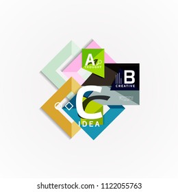 Banner de opciones de infografía vectorial, diseño de estilo de papel. Ilustración vectorial para diseño de flujo de trabajo, diagrama, opciones de número, opciones de paso, plantilla de concepto web