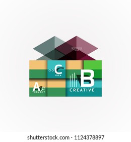 Vector infographic options banner, paper style design. Vector illustration for workflow layout, diagram, number options, step up options, web concept template