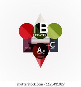 Vector infographic options banner, paper style design. Vector illustration for workflow layout, diagram, number options, step up options, web concept template