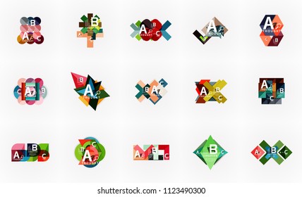 Juego de banners de opciones de infografía vectorial, diseño de estilo de papel. Ilustración para diseño de flujo de trabajo, diagrama, opciones de número, opciones de paso, plantillas de concepto web