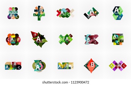 Vector infographic options banner set, paper style design. Illustration for workflow layout, diagram, number options, step up options, web concept templates