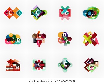 Vektorgrafik Optionen Banner Set, Papier Stil Design. Illustration für das Workflow-Layout, Diagramm, Zahlenoptionen, Optionen zum Aufheben, Vorlagen für Webkonzepte