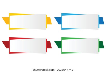 Vector infographic origami banners set.
