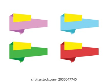 Vector infographic origami banners set.
