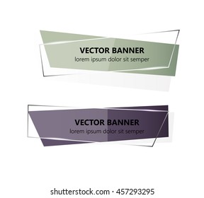 Vector infographic origami banners set.