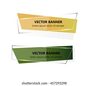 Vector infographic origami banners set.