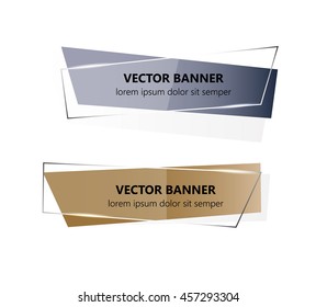 Vector infographic origami banners set.