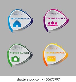 Vector infographic origami banners set