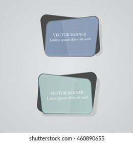 Vector infographic origami banners set