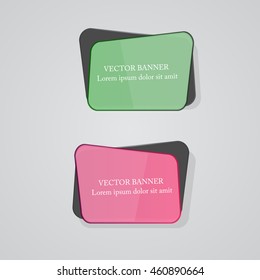 Vector infographic origami banners set