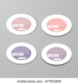 Vector infographic origami banners set