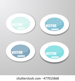 Vector infographic origami banners set