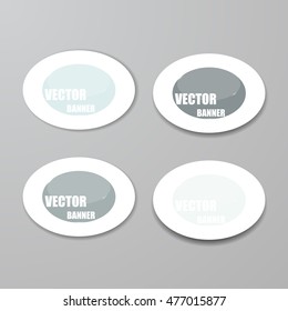 Vector infographic origami banners set