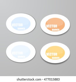 Vector infographic origami banners set