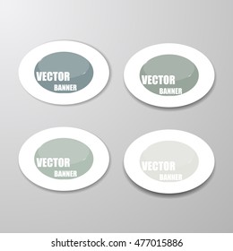 Vector infographic origami banners set