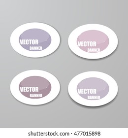 Vector infographic origami banners set