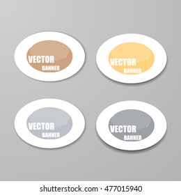 Vector infographic origami banners set