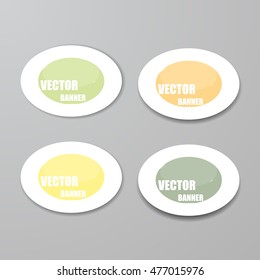 Vector infographic origami banners set
