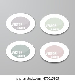 Vector infographic origami banners set
