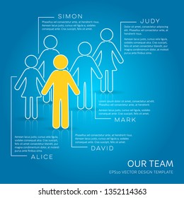 Vector Infographic Our Team Company Introduction Creative Template