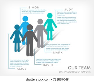 Vector Infographic Our Team Icon Company Design Template