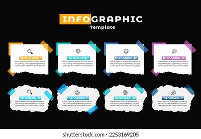 infografía vectorial con estilo de papel