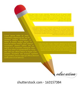Vector infographic Pencil With Space For Text