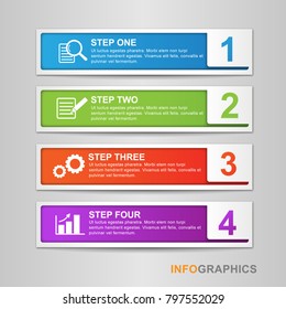 Vector infographic for presentation of process, steps or options.